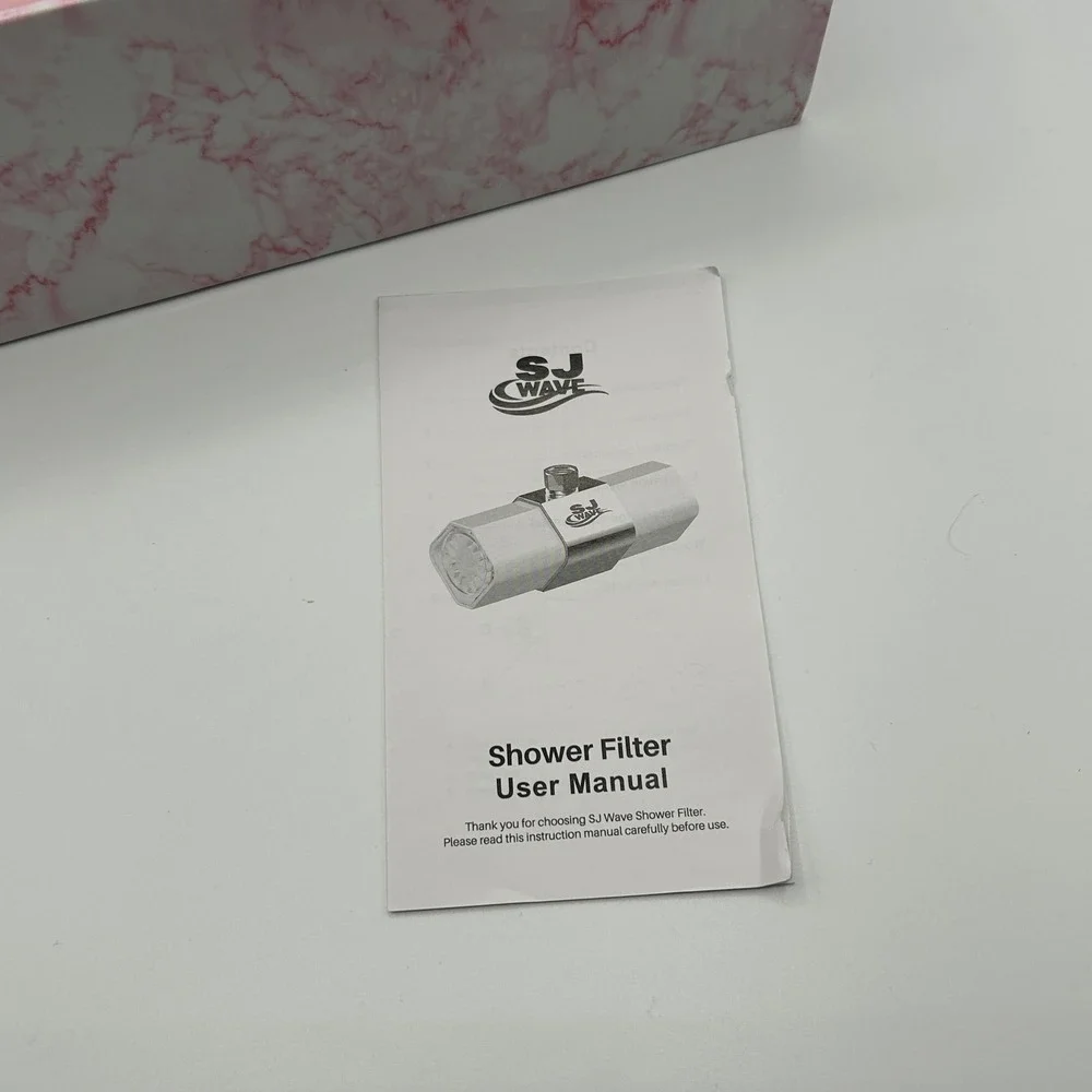 SJ Wave SJW-SHF-1P Pink Multi-Stage Shower Filter Soften Hard Water NEW OPEN BOX